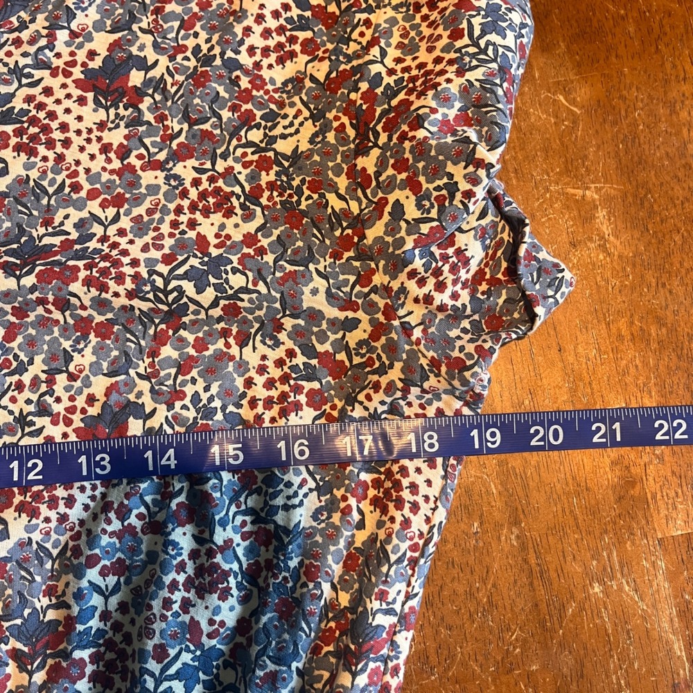 Nation LTD Pima Cotton Martine Casual Peasant Floral Smocked Midi Dress Small - Picture 5 of 12